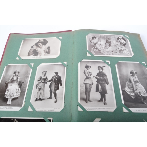 501 - An assortment of 19th century, Edwardian and later postcards to include silver screen actors, theatr... 