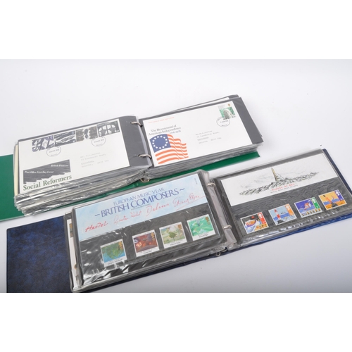 504 - Two 20th century extensive presentation packs & first day cover stamps albums. The collection compri... 