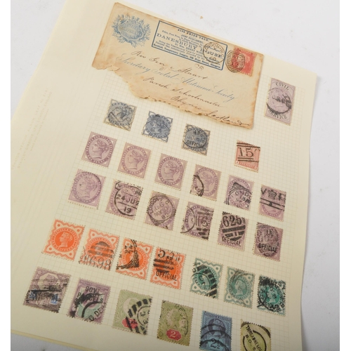 508 - A collection vintage 20th Century UK franked and unfranked stamps. Including penny reds, high value ... 