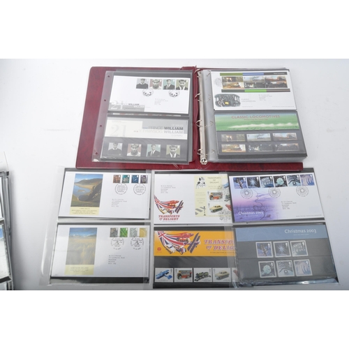 517 - An extensive 2002 to 2004 presentation packs & first day cover stamps album. The collection comprisi... 