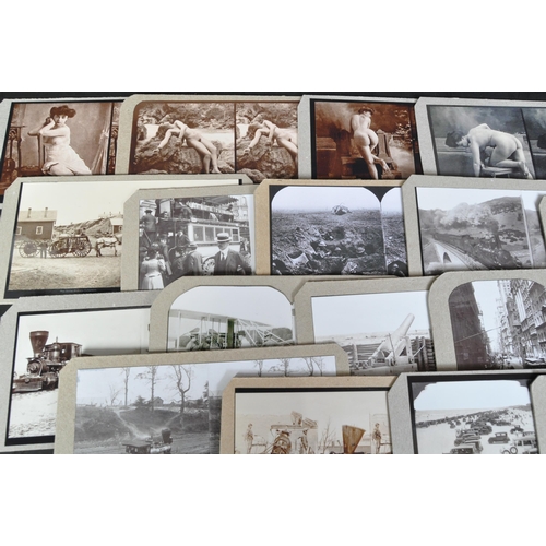 547 - The Social History Collection - A collection of 20th century black and white stereoscope viewing car... 