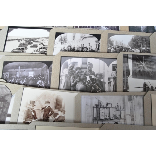 547 - The Social History Collection - A collection of 20th century black and white stereoscope viewing car... 