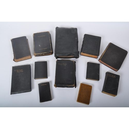 549 - An assortment of 19th century and early 20th century holy bibles, common prayer books, and related b... 