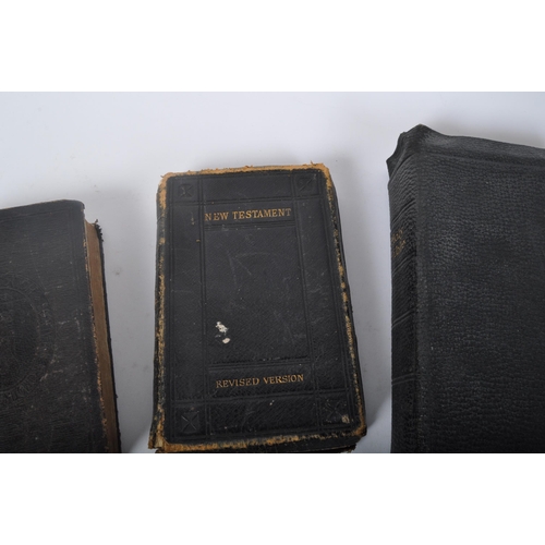 549 - An assortment of 19th century and early 20th century holy bibles, common prayer books, and related b... 