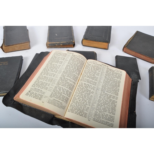 549 - An assortment of 19th century and early 20th century holy bibles, common prayer books, and related b... 