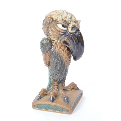 60 - An Andrew Hull Burslem Pottery Grotesque owl bird tobacco holder. The figure measuring approx. 16cm ... 