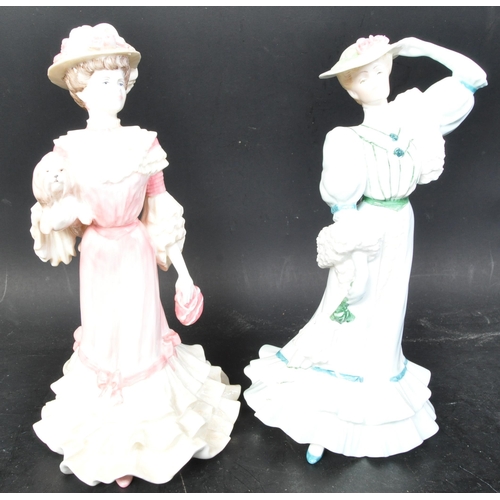 70 - Coalport - Golden Age - A collection of four vintage 20th century bone china Coalport lady figurines... 