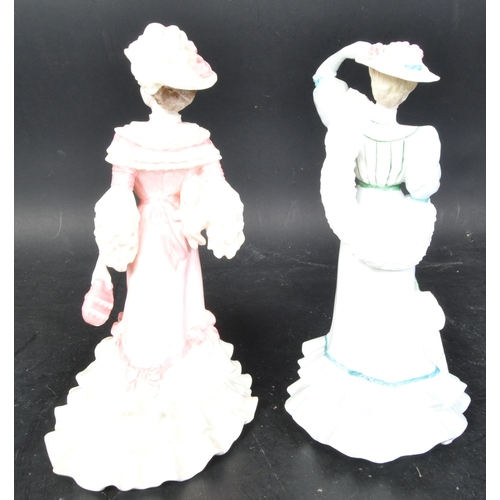 70 - Coalport - Golden Age - A collection of four vintage 20th century bone china Coalport lady figurines... 