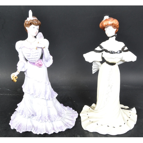 70 - Coalport - Golden Age - A collection of four vintage 20th century bone china Coalport lady figurines... 