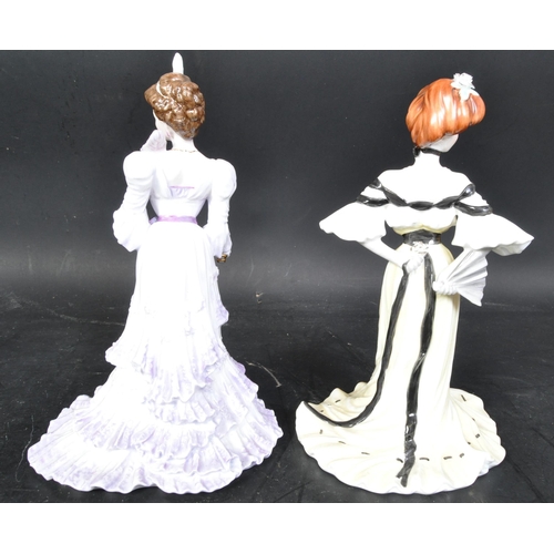 70 - Coalport - Golden Age - A collection of four vintage 20th century bone china Coalport lady figurines... 