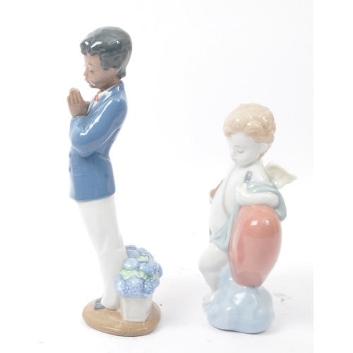 71 - Nao  – 02000529 'Cupid’ & 01223 'Vamos A Rezar - original Nao hand crafted porcelain statues / figur... 