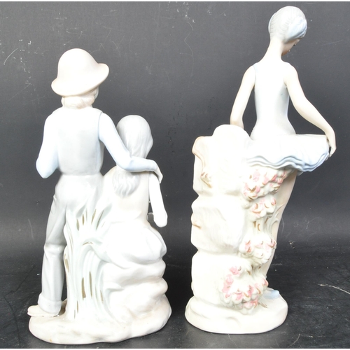 81 - A collection of vintage 20th century porcelain Spanish figurines in the manner of Lladro. To include... 