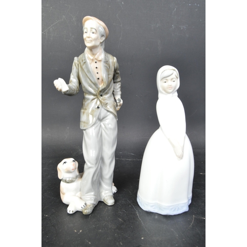 81 - A collection of vintage 20th century porcelain Spanish figurines in the manner of Lladro. To include... 