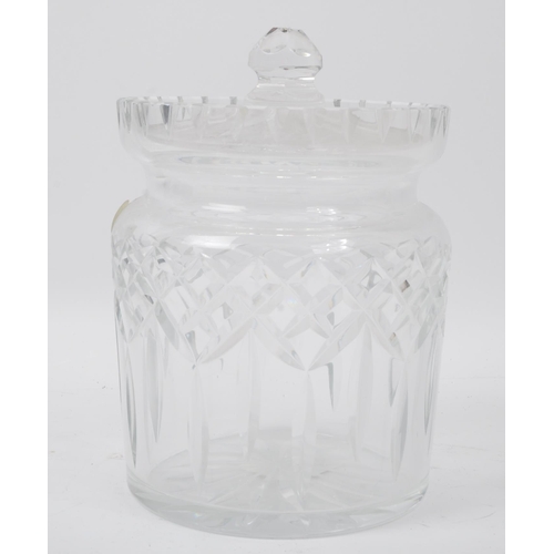 88 - Waterford Crystal - A NOS New Old Stock boxed Waterford Crystal glass Lismore biscuit barrel. In ori... 