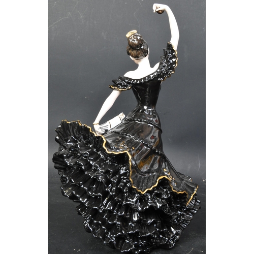 90 - Coalport - Flamenco - A vintage 20th century limited edition bone china Coalport figurine in the for... 