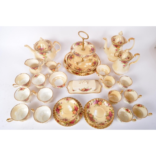 93 - A vintage 20th Century Royal Albert - Old Country Roses tea service set. Comprising of cups, saucers... 