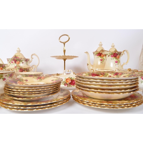 93 - A vintage 20th Century Royal Albert - Old Country Roses tea service set. Comprising of cups, saucers... 