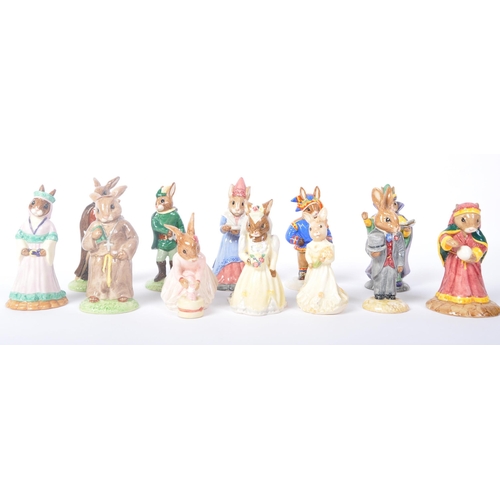 97 - A collection of bone china Royal Doulton - Bunnykins. Including; The Robin Hood Collection Little Jo... 