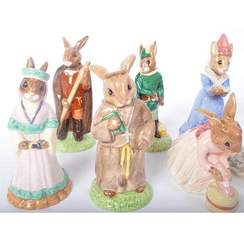 97 - A collection of bone china Royal Doulton - Bunnykins. Including; The Robin Hood Collection Little Jo... 