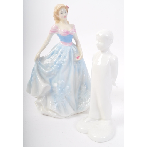 98 - Royal Doulton - Four Royal Doulton NOS New Old Stock bone china lady figurines to include New Dawn, ... 