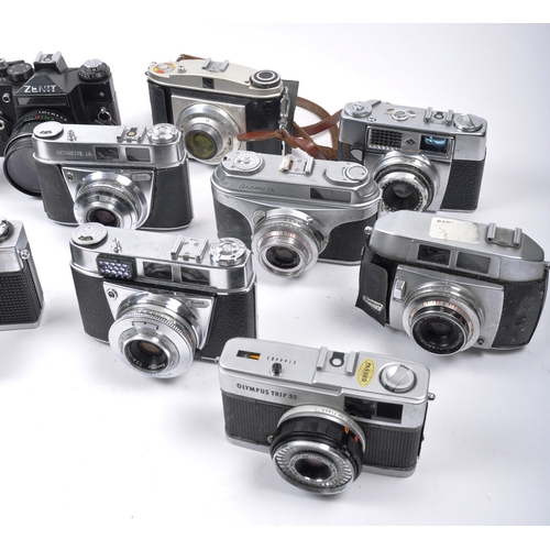 267 - A collection of 13 x vintage 35mm film cameras. Models are: Arette IA - Lens f2.8, Balda - Lens f2.8... 