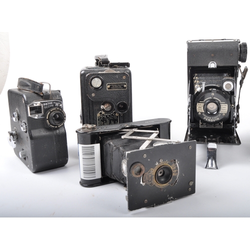 309 - A mixed collection of vintage cameras. Models are: One Kodak Cine Model B, unbranded Cine, Pathe H S... 