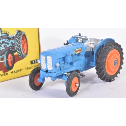 114 - An original vintage Corgi Toys boxed diecast model No. 55 Fordson Major Tractor. Blue body with Ford... 