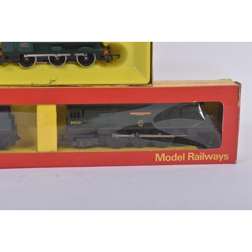 121 - A collection of x4 vintage Triang / Tri-ang Hornby OO gauge model railway trainset locomotive engine... 