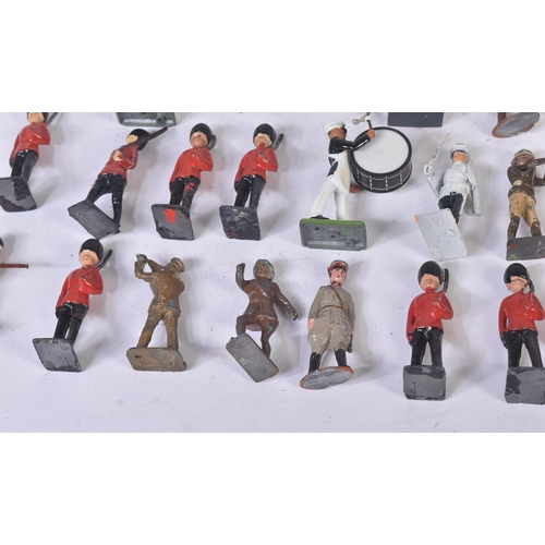 129 - A collection of approximately x40 assorted lead toy soldiers. Largely Britains made examples along w... 