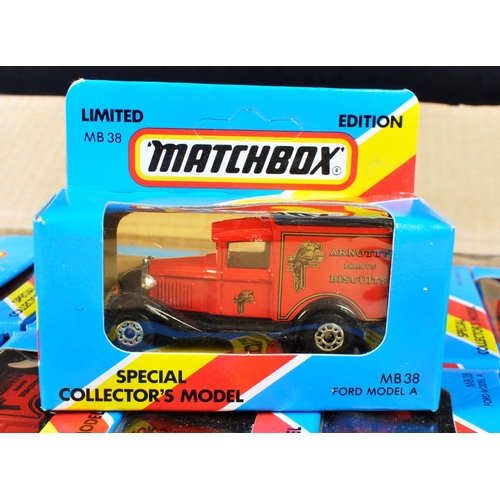 130 - A complete box of vintage 1980s (1981) ex shop stock / trade box of Matchbox 1-75 Series boxed dieca... 