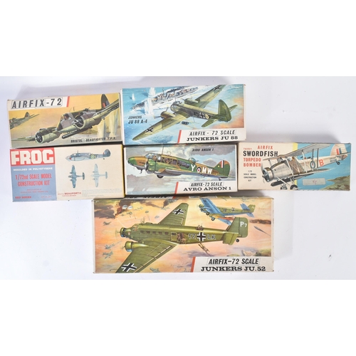 136 - A collection of x6 vintage Airfix 1/72 scale plastic model kits of military and aviation interest. E... 