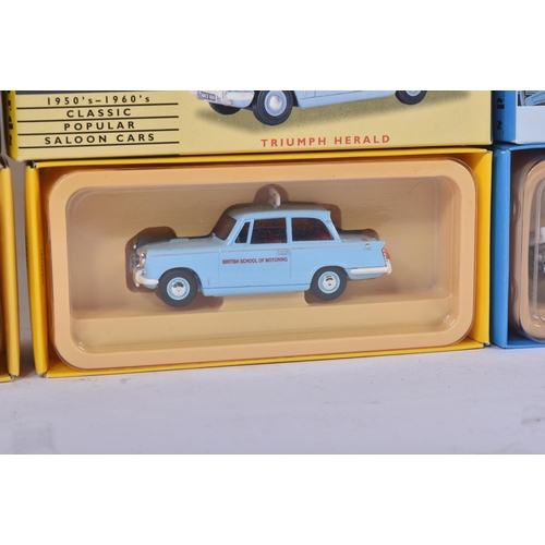 137 - A collection of x6 assorted 1/43 scale Lledo made Vanguards diecast model cars to include; VA5001 B.... 