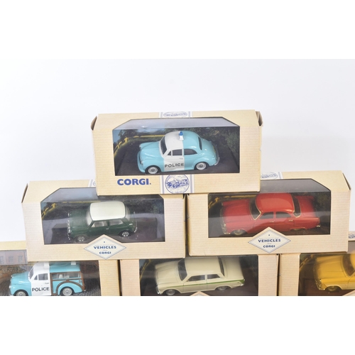 138 - A collection of assorted boxed diecast model cars. Largely Corgi Classics along with some Lledo Days... 