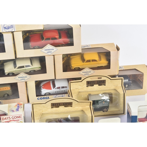 138 - A collection of assorted boxed diecast model cars. Largely Corgi Classics along with some Lledo Days... 