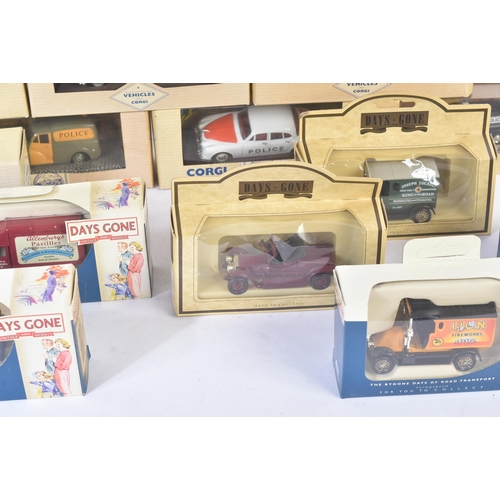 138 - A collection of assorted boxed diecast model cars. Largely Corgi Classics along with some Lledo Days... 