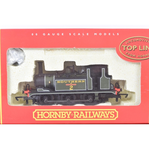 144 - Two vintage Hornby OO gauge model railway trainset locomotive engines comprising; R2063 Southern Rai... 