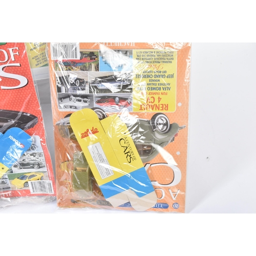 148 - A collection of Corgi / Hachette ' A Century Of Cars ' diecast model cars with boxes and accompanyin... 