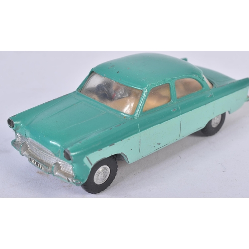 167 - An original vintage Triang / Tri-ang made Spot-On 1/42 scale diecast model Ford Zodiac car. Two tone... 