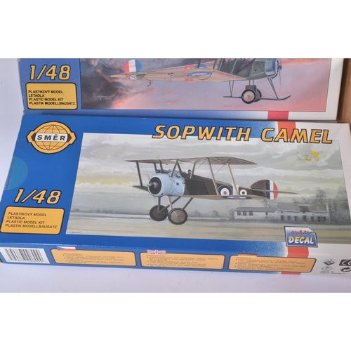 179 - Model Kits - x3 vintage plastic model kits of aviation and automobile interest to include; Bandai 1/... 