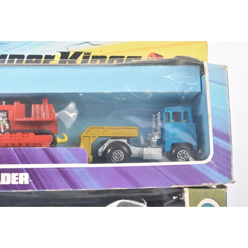 188 - Two vintage boxed diecast model trucks comprising Matchbox Super Kings  K-23 Low Loader with crank o... 