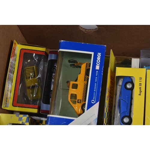 196 - A large collection of assorted diecast model cars of various scales and makers to include; Corgi 1/1... 