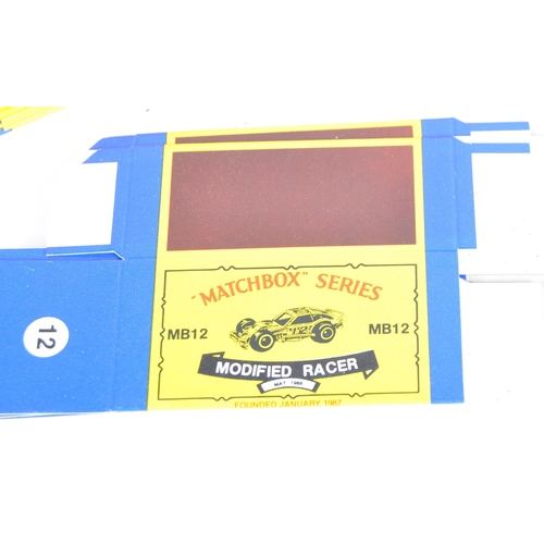 208 - A large collection of Matchbox Series re-issue / replica diecast model boxes comprising MB12 Modifie... 