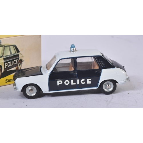 21 - Spanish Dinky Toys - an original vintage boxed diecast model No. 1450 ' Simca 1100 Police '. Black a... 