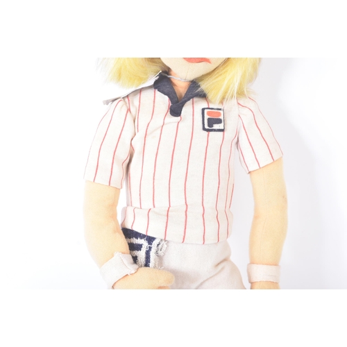 211 - A vintage hand made Bjorn Borg tennis player soft toy / doll. The doll firmly stuffed with bendable ... 