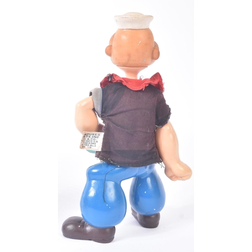 221 - Two vintage King Features ( Hong Kong ) made Popeye and Olive Oyl figurines. Hollow plastic with rub... 