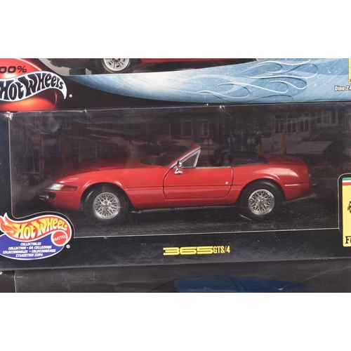 234 - A collection of x3 Mattel made Hot Wheels 1/18 scale diecast model cars comprising; 50424 DeTomaso P... 