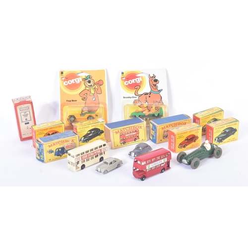 238 - A collection of assorted vintage diecast model cars and other vehicles to include; x3 Lesney Matchbo... 