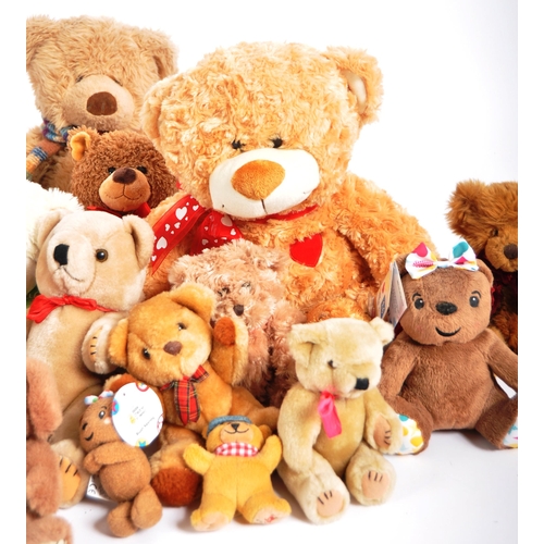 239 - Teddy Bears - a collection of x 14 assorted teddy bears / plush toys to include: PMS, Tinsel, House ... 