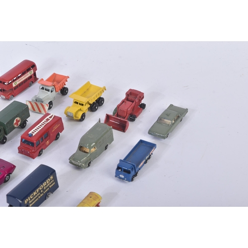 257 - A collection of vintage Lesney and Matchbox Series diecast model cars and other vehicles to include;... 