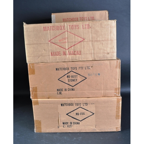 263 - A collection of x7 vintage Matchbox (empty) trade boxes. Product  numbers to include: DY13, DY-22, D... 